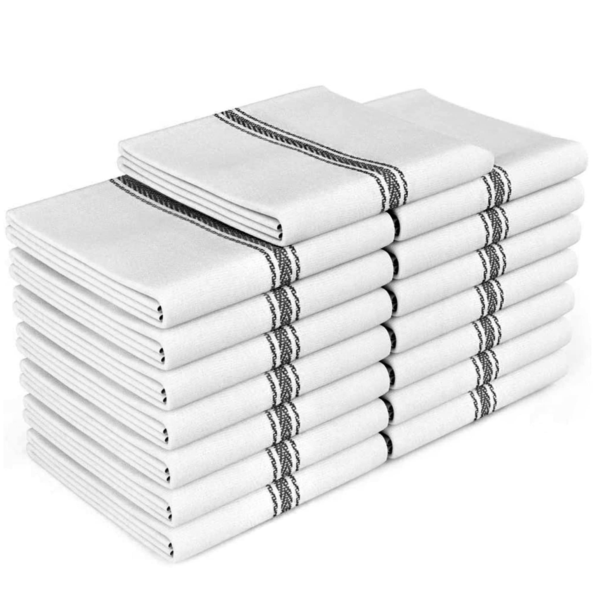 Zeppoli Classic Dish Towels 15 Pack 14" by 25" 100 Cotton