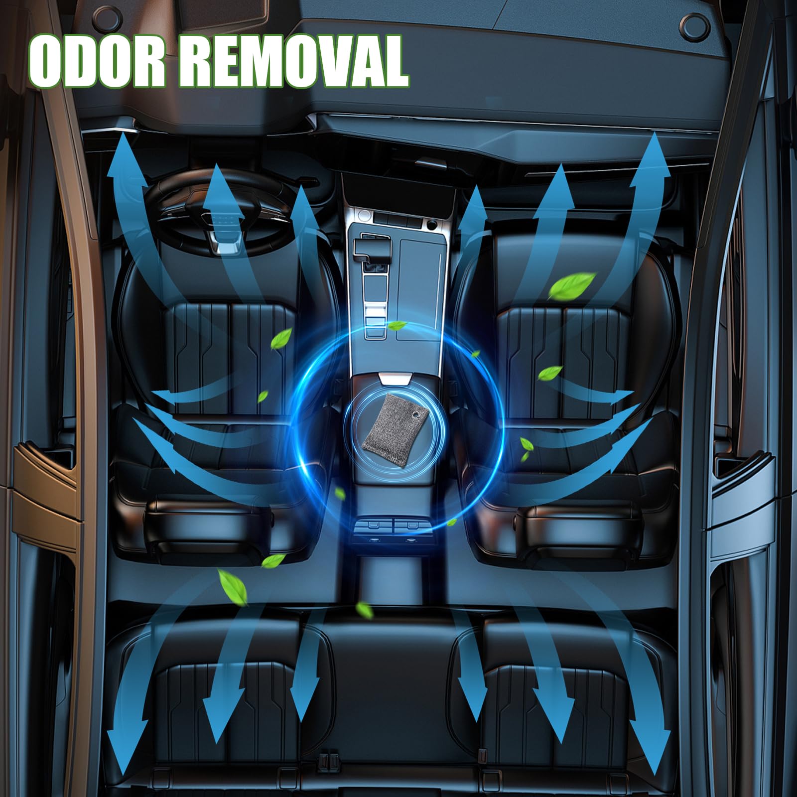 Activated Charcoal Odor Absorber 8 Pack, Natural Coconut Charcoal Air Purifying Bag for Strong Odor, Charcoal Bags Odor Absorber for Fresh Home Car Closet Smoke Room Musty Odor Eliminator Deodorizer