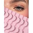 Lashes Natural Bottom Lashes 9mm Lower Strip Lashes Extention False Eyelashes Natural Look Wispy Bottom Eyelashes Fake Lashes Pack 7 Pairs