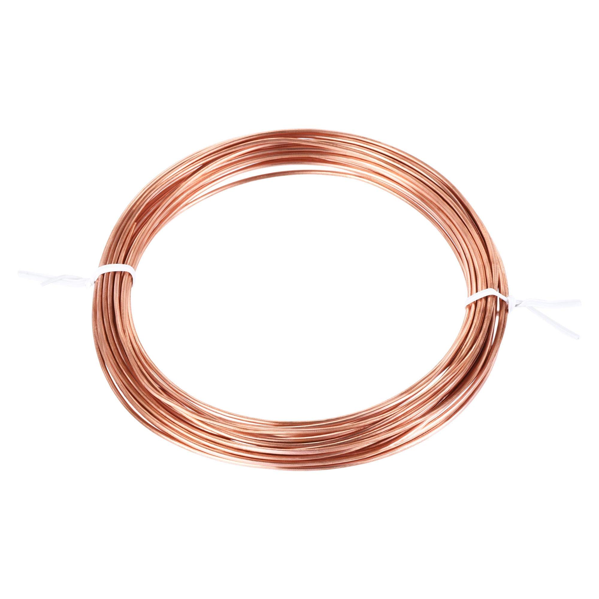 sourcing map Refrigeration Tubing 1.6mm OD x 0.6mm ID x 24.5Ft Length Copper Tubing Coil
