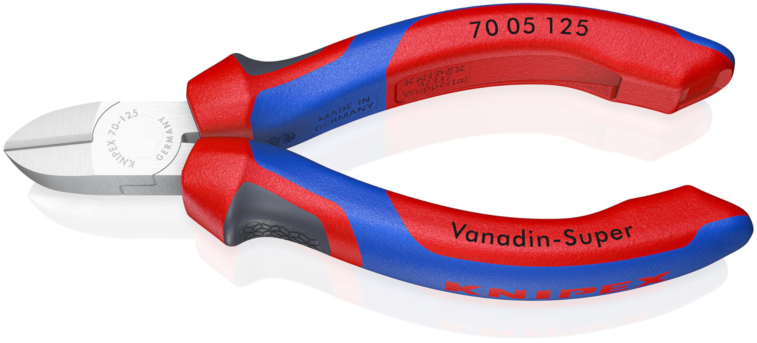 KNIPEX Diagonal Cutter Chrome-Plated with Comfort Handles 125 mm, 70 05 125