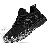 LARNMERN Mens Non Slip Work Shoes Water Resistant Walking Sneakers Zapatos Trabajo Waterproof Food Service Comfortable Chef Kitchen