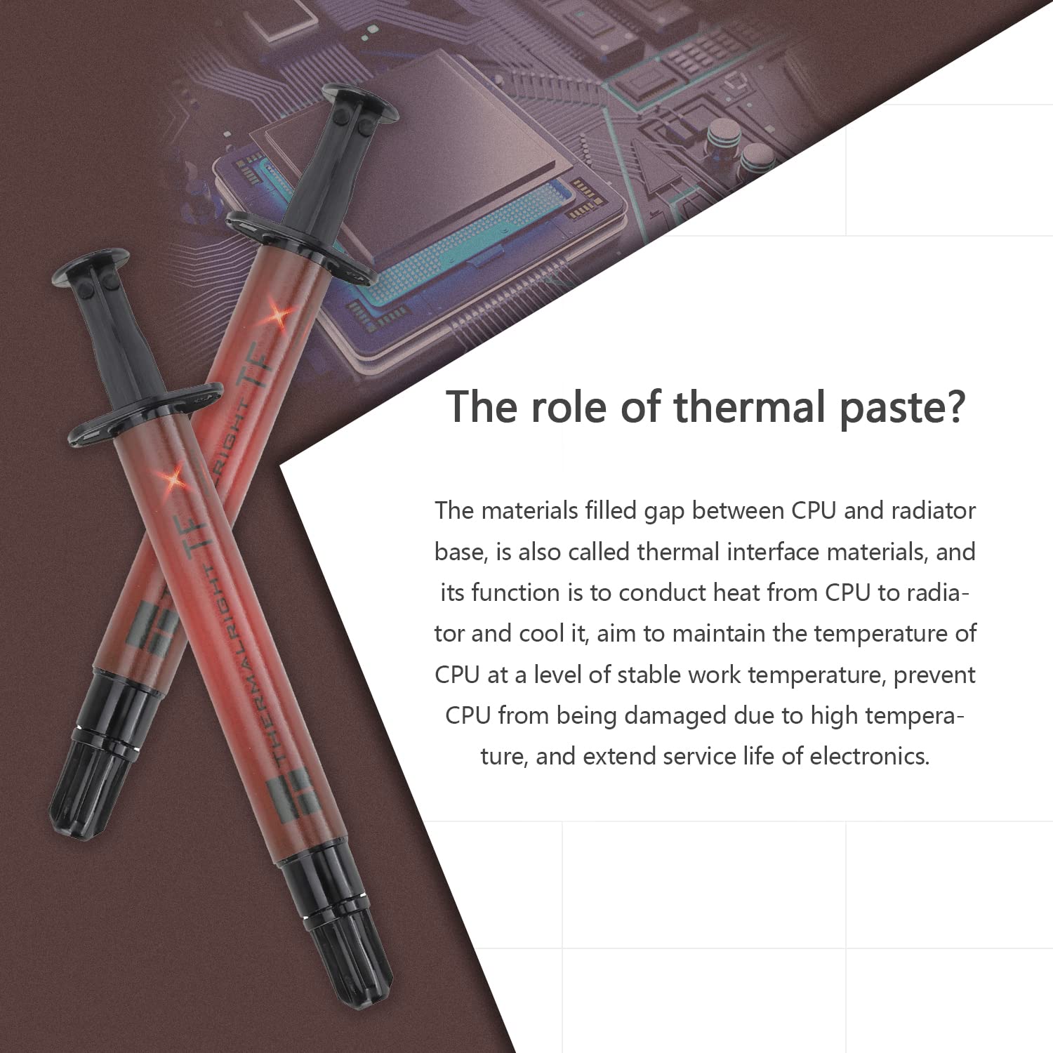 Thermalright TFX 2g Extreme Performance Thermal Compound Paste 2 Grams, 14.3W/mK, High Durability, for All Heatsinks CPU Coolers, Safe Application,with applying Tool