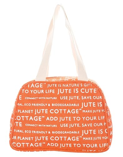 Jute Cottage Womens Shoulder Bag (Orange) (B-035-Tenzarin)