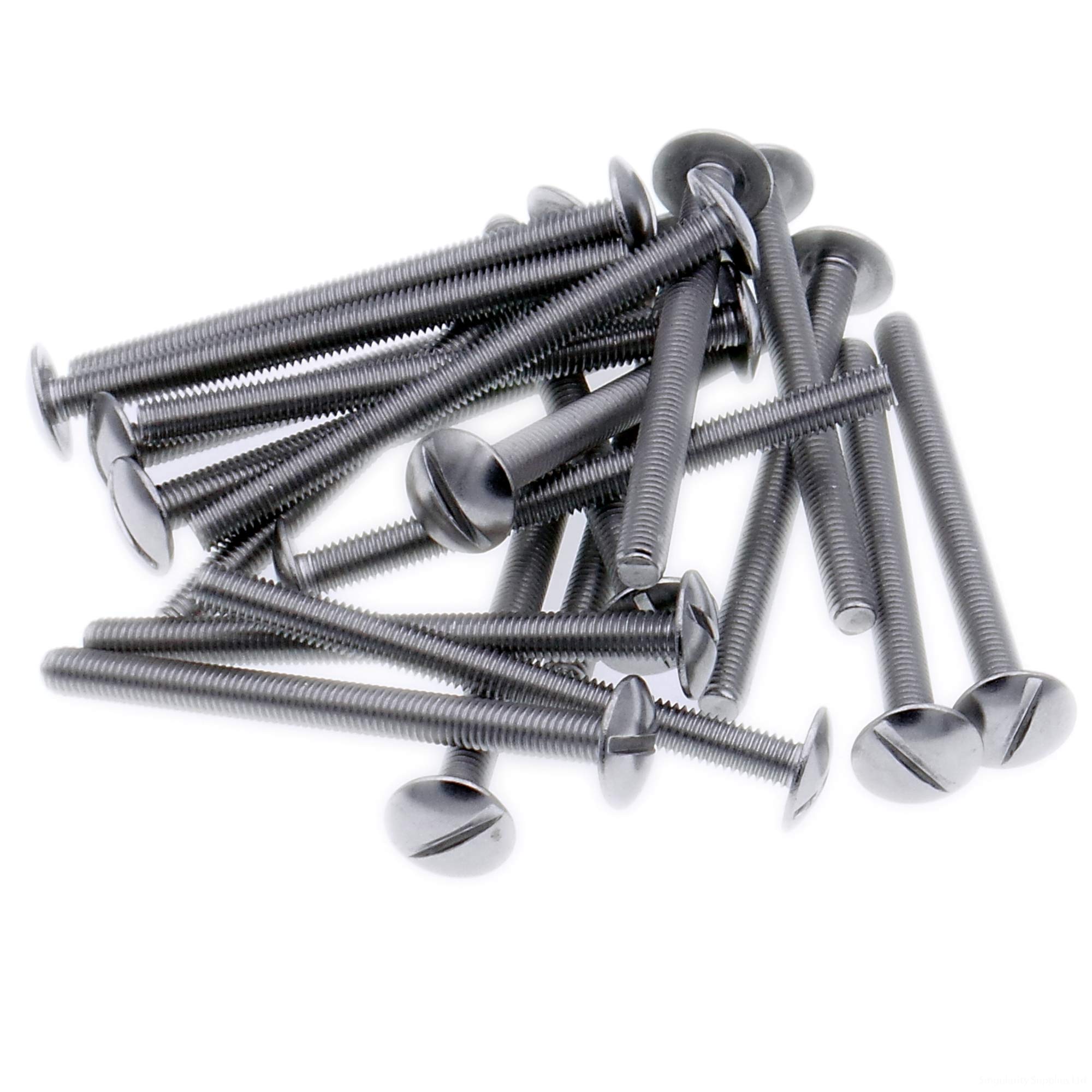 M3 (3mm x 5mm) Slot Mushroom Machine Screw (Bolt) - Stainless Steel (A2) (Pack of 20)