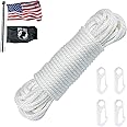 Amazon.com : NQ Flag Pole Rope Kit - 50 Feet x 1/4" Diameter Flag Pole ...