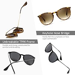 SUNGAIT Vintage Round Sunglasses for Women Men