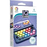 SmartGames IQ Stars - Pocket Entry-Level Travel Brain Teaser, Ages 6+ | Fill the grid with stars! | The easiest-start IQ game | Kids and adults | 120 challenges | Create a colorful galaxy!