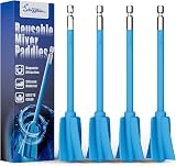 Suzzam Silicone Resin Mixing Paddle 4pc for 1/4 Drill Epoxy Stirrer view 1