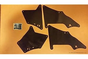 YOTA LINERS Set of Four Splash Shields with Clips for Lexus GX460 & GX470 2003-2023 (Fender Liner, Apron, Shield, Splash Guard, Skirt, Guard, Seal, Splash Seal) G