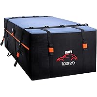 RoofPax 23 cft. Extra Waterproof Rooftop Cargo Carrier Bag, Double Weatherproof Zippers, Integrated Mat, 10 Heavy-Duty Tie-Do