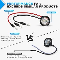 Nilight 3/4" Dual Color Marker Light 10PCS Red to
