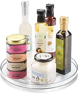 iDesign Linus Turntable Kitchen Organizer, Organization for Pantry, Countertop, Shelf, Table, Vanity, Bathroom, 11 Inches, Clear
