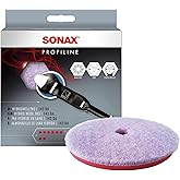 SONAX Hybrid Wool Pad 493800 | Heavy Cut Polishing Pad for Dual-Action Machines | Reduces Polishing Time | Removes Deep Scratches & Matting | 85% Wool, 15% Polyester | Low Heat Generation | 143mm