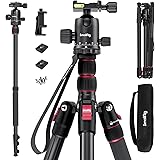 SmallRig 78" Camera Tripod, Foldable Aluminum Tripod & Monopod, 360°Ball Head Detachable and Quick Release Plate, Payload 33l