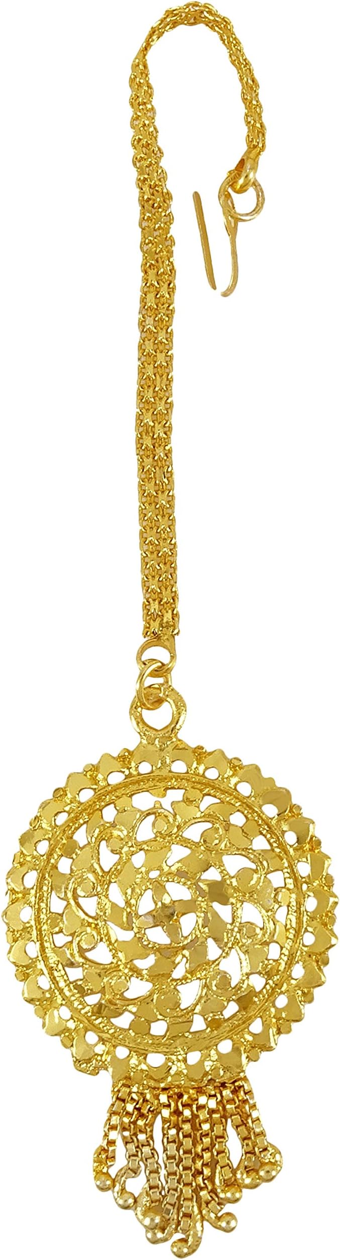 Banithani Traditional Indian Gold Plated Imitation Wedding Maang Tikka Bridal Jewelry