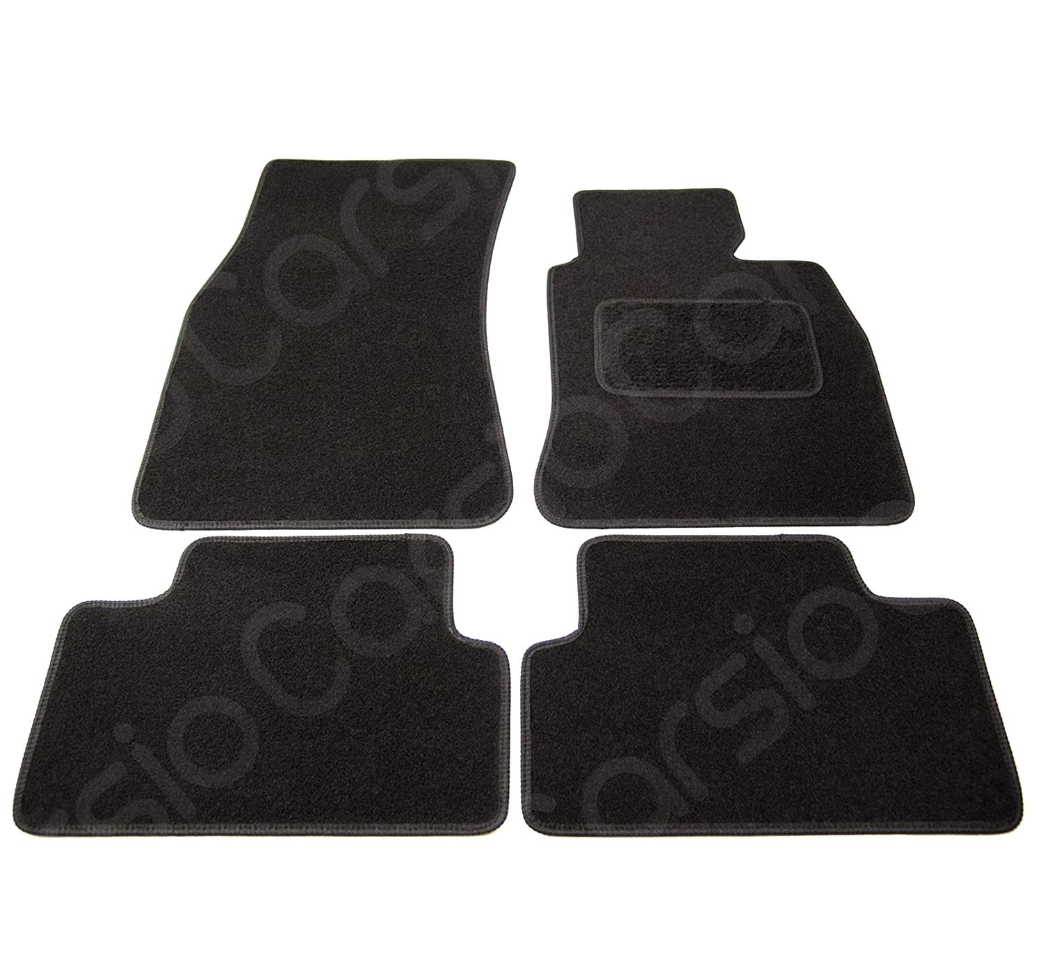 Carsio Carpet Car Mats For BMW 6 Series E63 2004 to 2010 4 Piece Set Tailored Fit Floor Mat Complete Accessory Black Custom Fitted - All Weather, Anti-Slip Backing & Black Trim