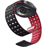 Bandletic Magnetic Silicone Band Compatible with Samsung Galaxy Watch 8 40mm 44mm / Watch 8 Classic 46mm 2025, No Gap Soft Breathable Replacement Strap for Men Women, Black/Red