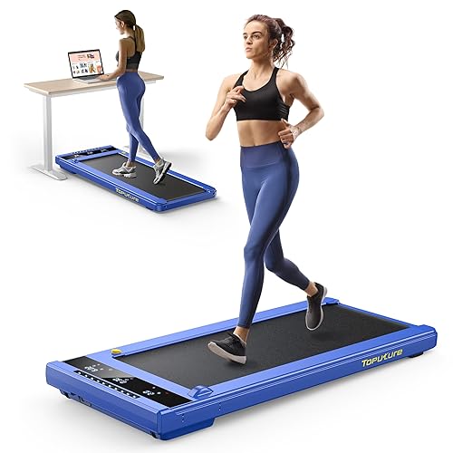 TOPUTURE Walking Pad Under Desk Treadmill with Incline, in