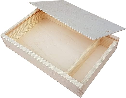 Woodenstock Caja de Madera con Tapa Deslizante para Fotos y bolígrafos: Amazon.es: Hogar
