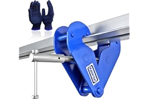 KARRYTON Beam Clamp 4400LB/2Ton,for Lifting & Rigging, 3-9Inch Beam Flange Width I-Beam Lifting Clamp Heavy-Duty Lifting with Hoist for Construction,Industrial,Home and Garage (2 Ton)