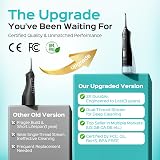 COSLUS Water Dental Flosser 300ML 5 Jet Tips IPX7 Rechargeable Portable view 2