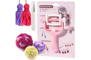 OPSTIN Pom Pom Maker, Tassel Maker and Pompom Maker Tool Set for Fluff Ball Weave DIY Wool Yarn Craft Project with Cutter Scissors