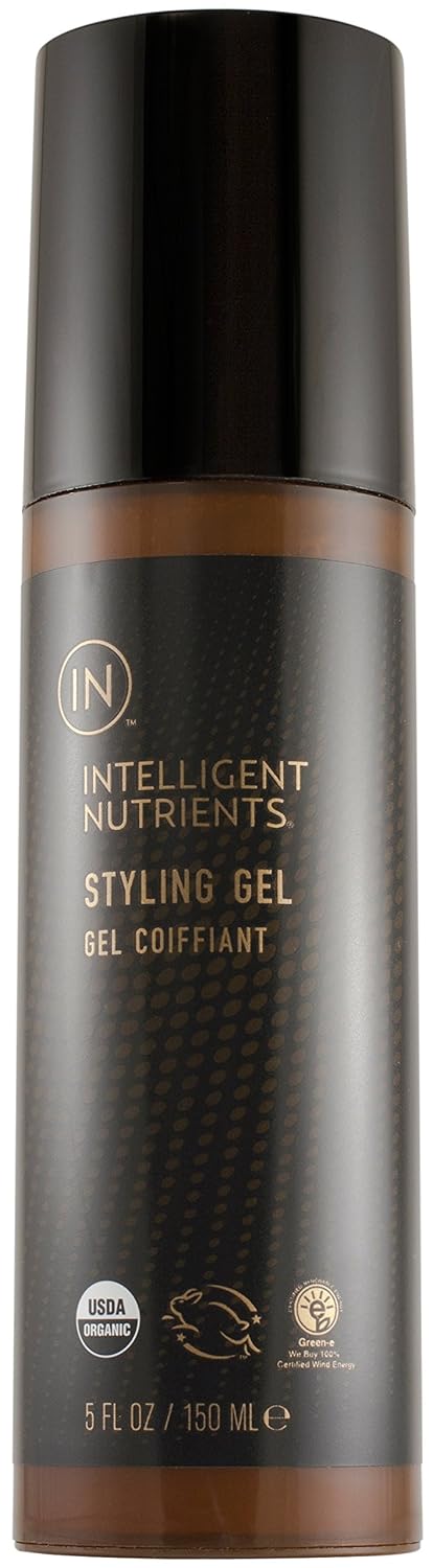 Intelligent Nutrients USDA Certified Organic Styling Gel - Medium Hold Organic Hair Styling Gel with No Petrochemicals for Men & Women (5 oz)