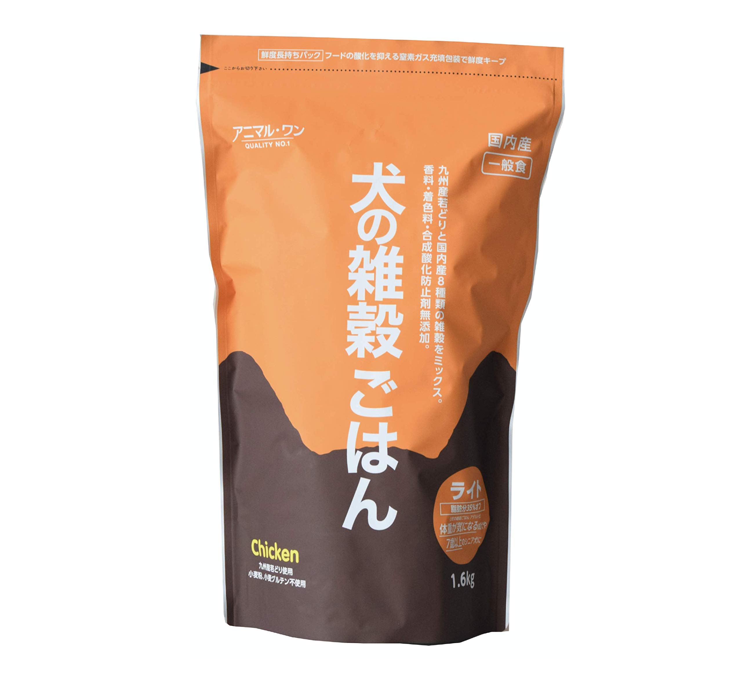 アニマルワン ドッグフード 犬の雑穀ごはん(ライト) チキン 1.6キログラム (x 1)商品画像