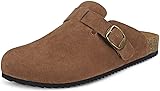 Intini Unisex Suede Leather Clogs Mules Mens Womens