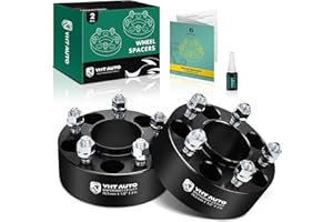 YHTAUTO 5x4.5 Hub Centric Wheel Spacers 2 Inch Compatible with Ford, Lincoln & Mercury Models, Explorer, Edge, Mustang, Crown Victoria, Town Car, 5x114.3 mm 1/2"-20 70.5 mm Hub Bore 5 Lug 2PCS Black