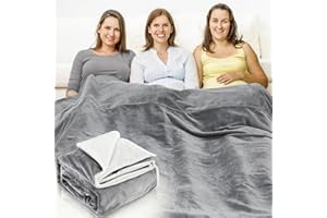 Preboun 86.6 x 86.6 Inch Large Faraday Blanket for Protection Pregnant Babies, Emf Blocker Blanket Two Sides Using for Beds C