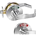 Crystmetal Privacy Indicator Lock Inuse or Vacant, Occupied Door Handle, Bathroom Lever Lock, ANSI Grade2 Commercial Grade, Perfect for Office Buildings, Warehouse,Bars,Gyms,Restaurant
