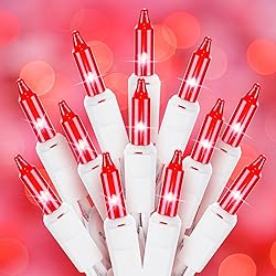 Valentine's Day String Lights with 100 Clear Bulbs