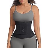 FeelinGirl Waist Trainer Belt for Women Waist Cincher Waist Trimmer Corset Adjustable Hook Loop Tummy Control Slimming