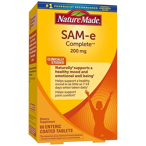 NATURE MADE SAM-E 200 MG COMPLETE, DIETARY SUPPLEMENT FOR MOOD SUPPORT, 60 TABLETS, 30 DAY SUPPLY