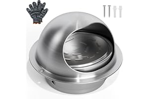 TOYIEW 4 inch Dryer Vent Cover Outside, Stainless Steel Round Wall Vent Cover, Dryer Exhaust Vent for BathRoom, Office, Home, Air, Hvac System