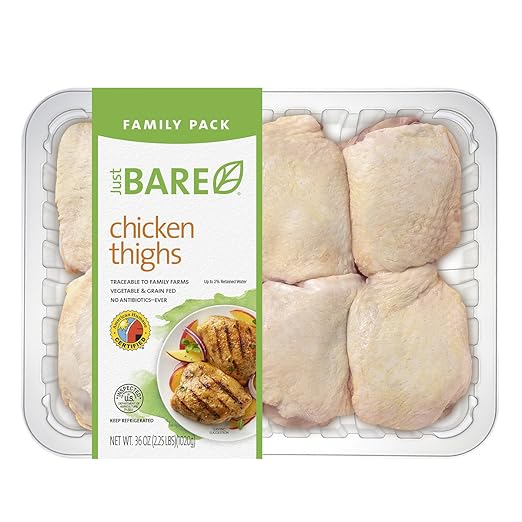 Just BARE Chicken, Thighs (Family Pack), 2.25 lb