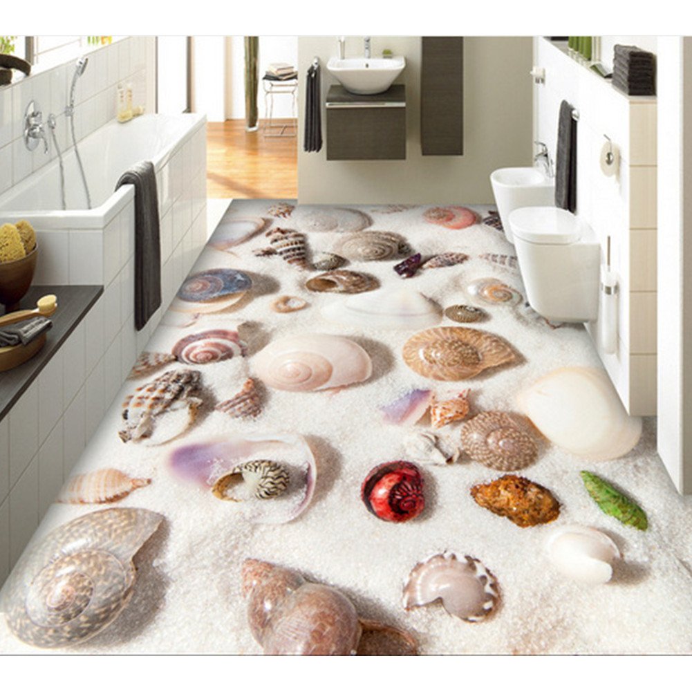 ZaH Thin Area Rug Non-Slip Doormat Carpet Printing Rug for Living Room, Bedroom, Kitchen, Bathroom (2x3 - 19.7"x31.5", Conch)