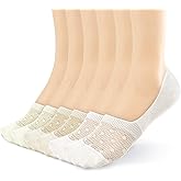 BIVOLU 6 Pairs Womens Low Cut Thin Breathable Cotton Sock with Cushion Non Slip Comfortable Causal No Show Socks for Women Solid Liner Flats Socks