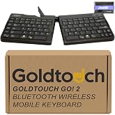 Goldtouch Go!2 Wireless Bluetooth Mobile Keyboard - PC &amp; Mac GTP-0044W Plus Jestik Microfiber Cloth - Value Bundle