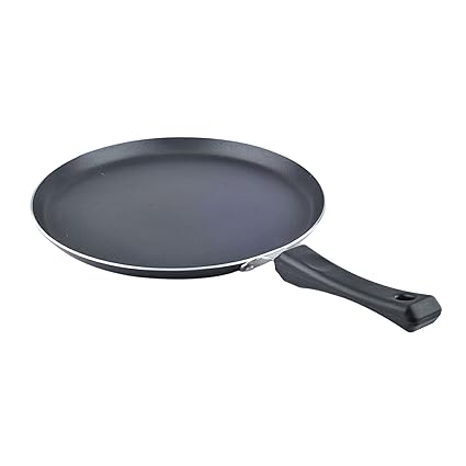 Nirlon Non-Stick Aluminium Tawa, 26cm, Black