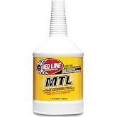 Red Line 50204 SAE 75W80 API GL-4 Manual Transmission and Transaxle Lubricant (MTL) Car Gear Oil - 1 Quart (2 Pack)