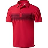 Men's Golf Shirts Dry Fit Moisture Wicking Performance Short Sleeve Collared Polo Shirts for Casual Athletic Business