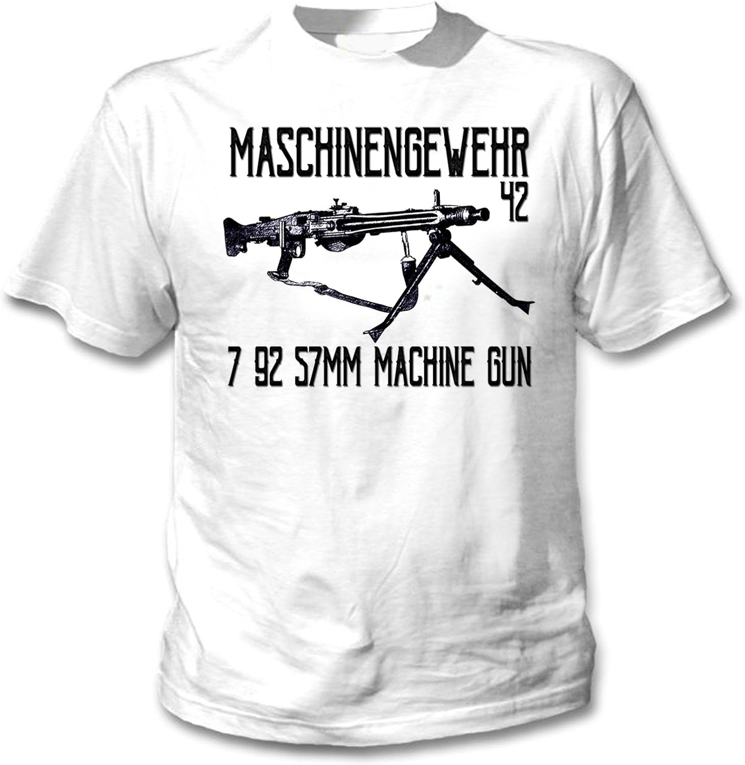 teesquare1st Men's Mg 42 Machine Gun White TShirt Amazon.co.uk Clothing