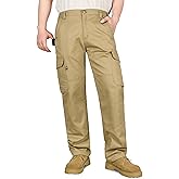 VATRENUS Men's FR Cargo Pants Flame Resistant Pants Lightweight 7.5oz 100% Cotton Fire Retardant Elastic Waist Pants