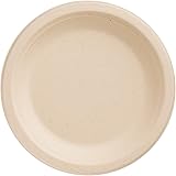 HARVEST PACK 7-inch Round Disposable Compostable Paper Plates, Made From Eco-Friendly Plant Fibers [125 COUNT]