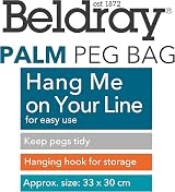Beldray Palm Leaf Peg Bag 33x30cm Hang on Line Reusable Indoor Outdoor view 3