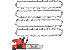 O-CONN 4 Pack 10 Inch Chainsaw Chain 3/8" LP Pitch .050'' Gauge 40 Drive Links Fits Echo, Remington, Craftsman, Sun Joe and more