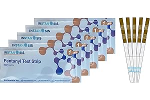 Instanosis Inc. Fentanyl Test Strips for Liquid, Pills & Powder Substances, 5 Count, Made in USA, 10x More Sensitive - for Ha